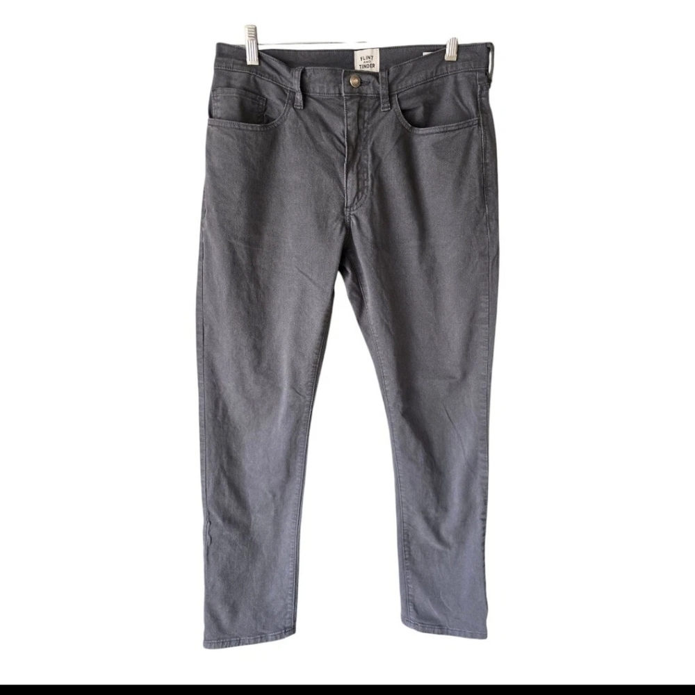 Flint And Tinder Khaki Pants Mens 31x30 Gray Casual Slim Fit